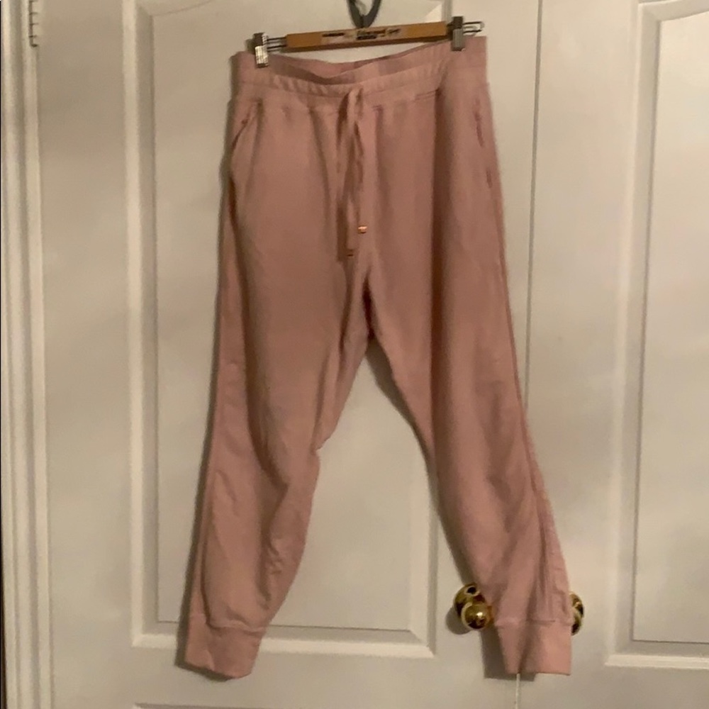 IVL collective blush pink joggers with rose gold